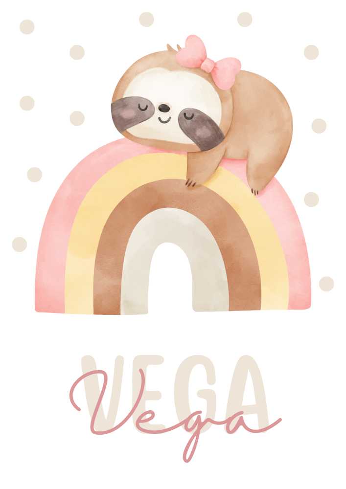 Láminas arcoíris perezoso