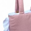 Bolso para carro Piqué rosa con volante detalle