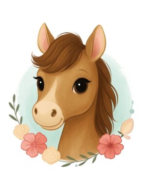 Lámina infantil caballito