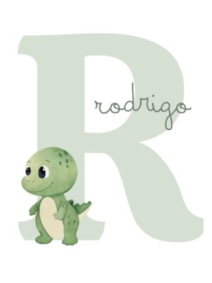Lámina inicial con nombre Dino verde