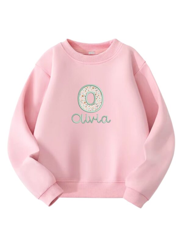 Sudadera Infantil Rosa Bordada Amelie 227 Sudadera Infantil Rosa Bordada Amelie 227