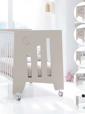 Cuna colecho Omni Beige 60x120 cm (2en1)