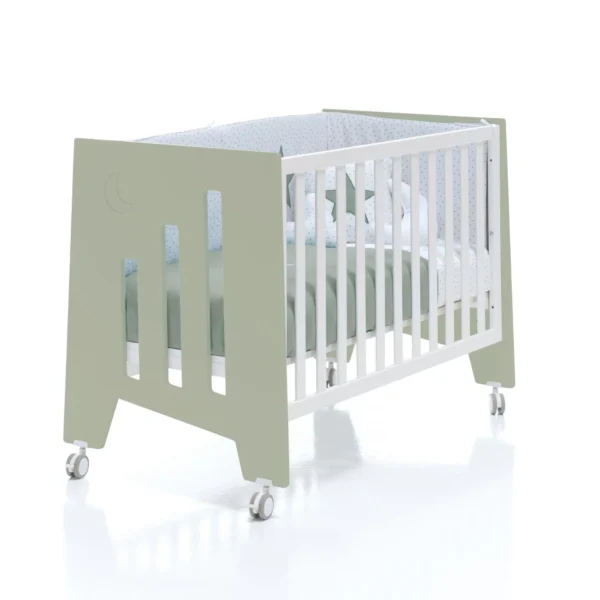 Minicuna 60x80 cm y cuna 60x120 cm Omni Tre Erba verde oliva (7en1)