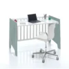 Minicuna 60x80 cm y cuna 60x120 cm Omni Tre verde eucalipto (7en1)