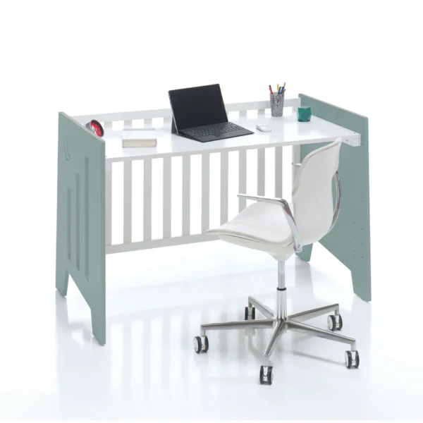Minicuna 60x80 cm y cuna 60x120 cm Omni Tre verde eucalipto (7en1)