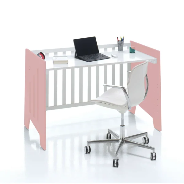 Minicuna 60x80 cm y cuna 60x120 cm Omni Tre Quarzo rosa (7en1)
