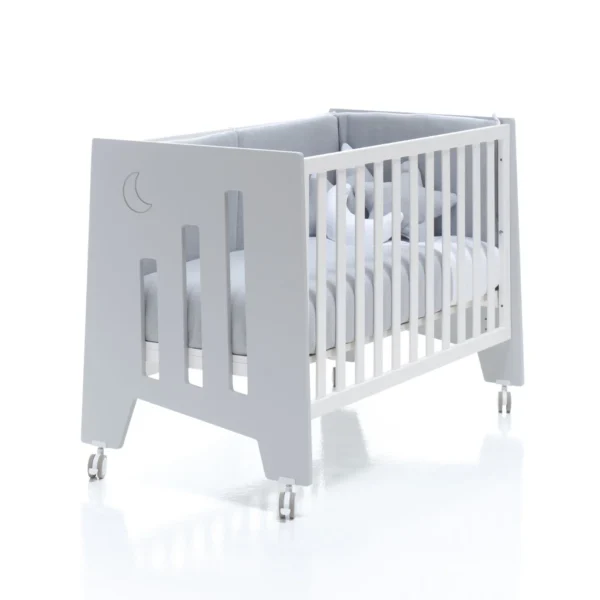 Minicuna 60x80 cm y cuna 60x120 cm Omni Tre Grey gris (7en1)
