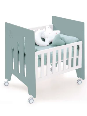 Minicuna 60x80 cm y cuna 60x120 cm Omni Tre verde eucalipto (7en1)