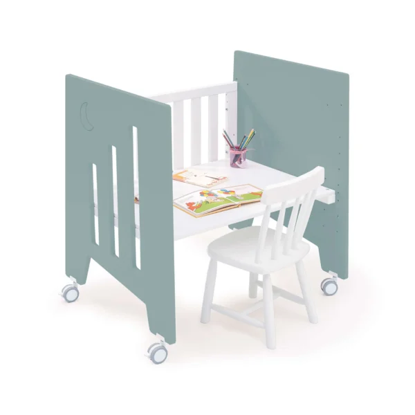 C181A-M7757-ESC Minicuna de colecho 60x80 Omni Uno Eucalyptus verde eucalipto (5en1)