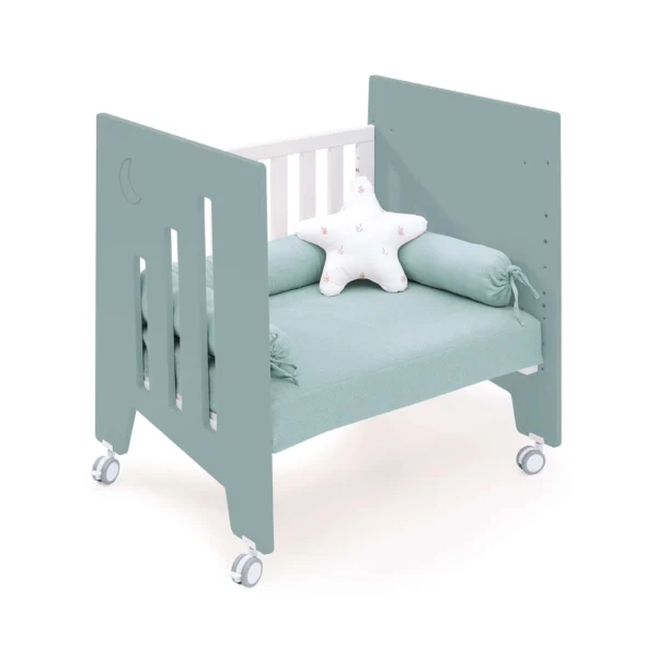 C181A-M7757-SO Minicuna de colecho 60x80 Omni Uno Eucalyptus verde eucalipto (5en1)