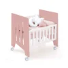 Minicuna 60x80 cm y cuna 60x120 cm Omni Tre Quarzo rosa (7en1)