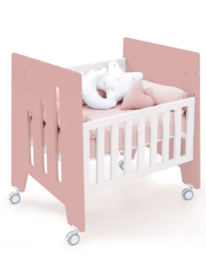 Minicuna 60x80 cm y cuna 60x120 cm Omni Tre Quarzo rosa (7en1)