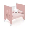 Minicuna 60x80 cm y cuna 60x120 cm Omni Tre Quarzo rosa (7en1)