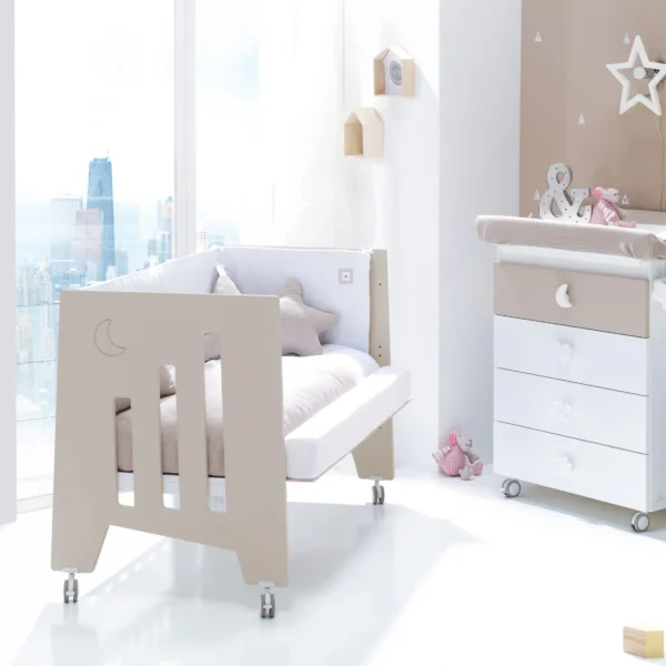 Cuna colecho Omni Beige 60x120 cm (2en1)