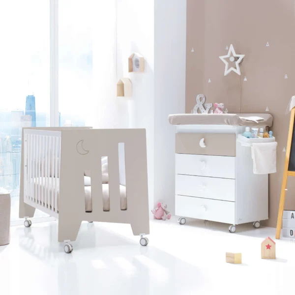Cuna colecho Omni Beige 60x120 cm (2en1)