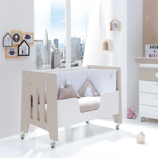 Cuna colecho Omni Beige 60x120 cm (2en1)