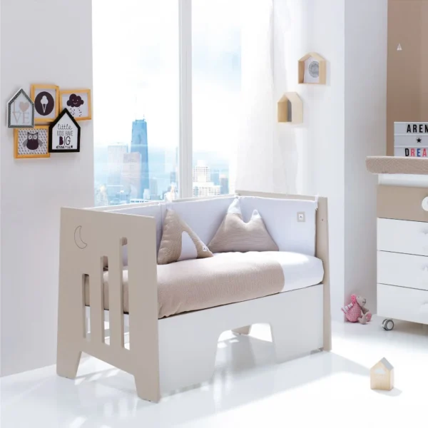 Cuna colecho Omni Beige 60x120 cm (2en1)