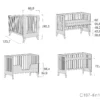 Cuna colecho Nexor madera/blanca 60x120 cm (4en1)