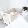 Cuna colecho Nexor madera/blanca 60x120 cm (4en1)