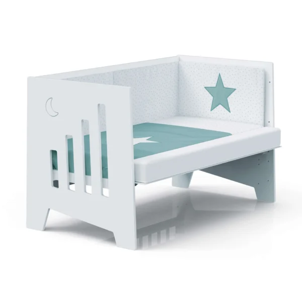 Cuna-escritorio evolutiva Omni XL Blanca 70x140 cm (2en1)