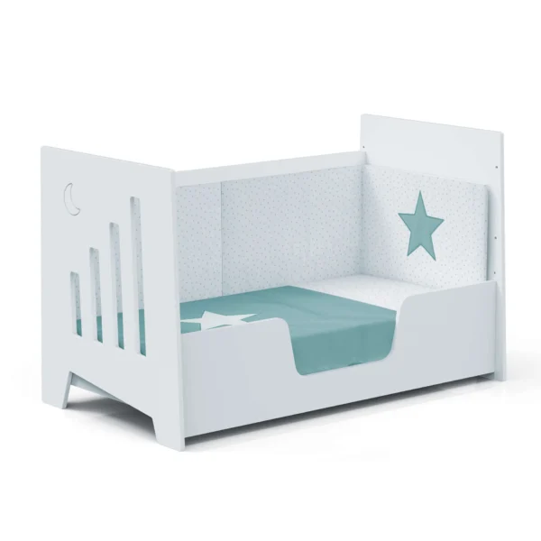 Cuna-escritorio evolutiva Omni XL Blanca 70x140 cm (2en1)