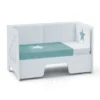 Cuna-escritorio evolutiva Omni XL Blanca 70x140 cm (2en1)