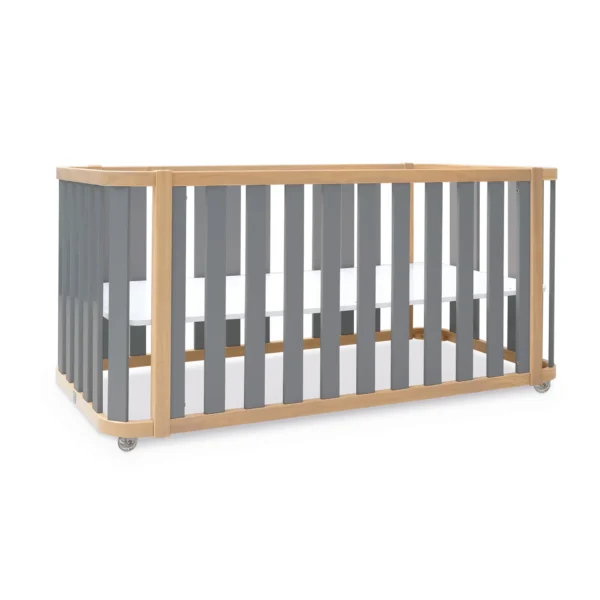 Minicuna-cuna-cama-escritorio Crea Plus Tre madera/gris (4en1)