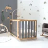 Minicuna-cuna-cama-escritorio Crea Plus Tre madera/gris (4en1)