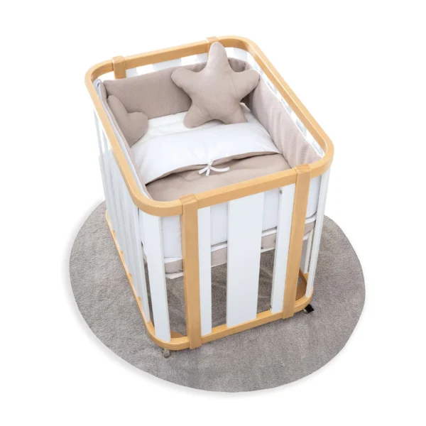 Minicuna-cuna-cama-escritorio Crea Plus Tre madera/blanco (4en1)