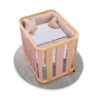 Minicuna-cuna-cama-escritorio Crea Plus Tre madera/rosa (4en1)