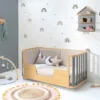 Minicuna-cuna-cama-escritorio Crea Plus Tre madera/gris (4en1)