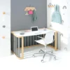 Minicuna-cuna-cama-escritorio Crea Plus Tre madera/gris (4en1)