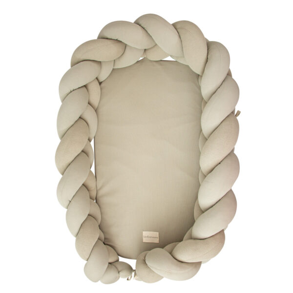 Cuna nido para bebé trenzada verde