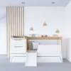 Cuna convertible Zen blanco/ madera 70x140 cm