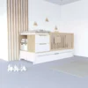 Cuna convertible Zen blanco/ madera 70x140 cm
