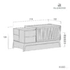 Cuna convertible Zen blanco/ madera 70x140 cm