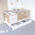 Cuna convertible Zen blanco/ madera 70x140 cm