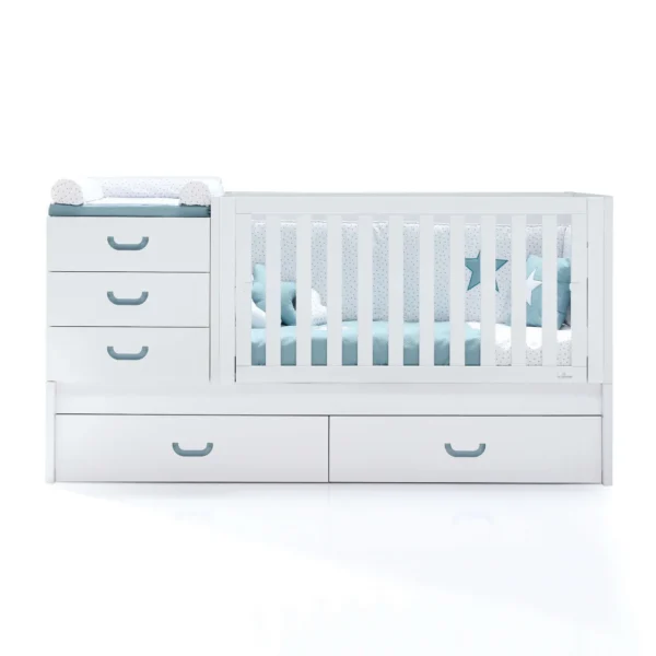 Cuna convertible Sero Joy Verde-Agua 70x140 cm