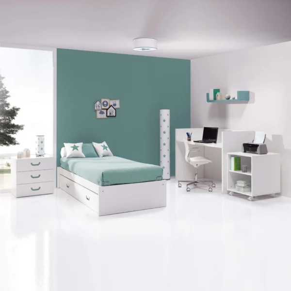 Cuna convertible Sero Joy Verde-Agua 70x140 cm