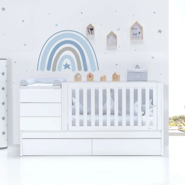 Cuna convertible Sero Kubo Blanca 70x140 cm