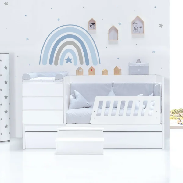 Cuna convertible Sero Kubo Blanca 70x140 cm
