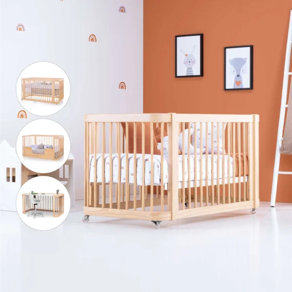Cuna-cama evolutiva Crea Due Nomad 70x140 cm (3en1)