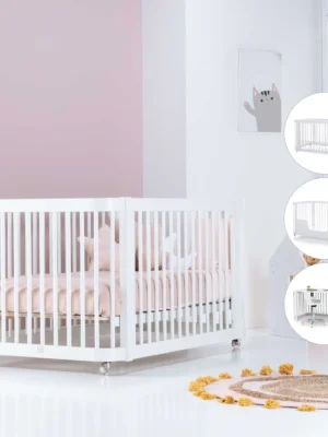 Cuna-cama evolutiva Crea Due Blanca 70x140 cm (3en1)