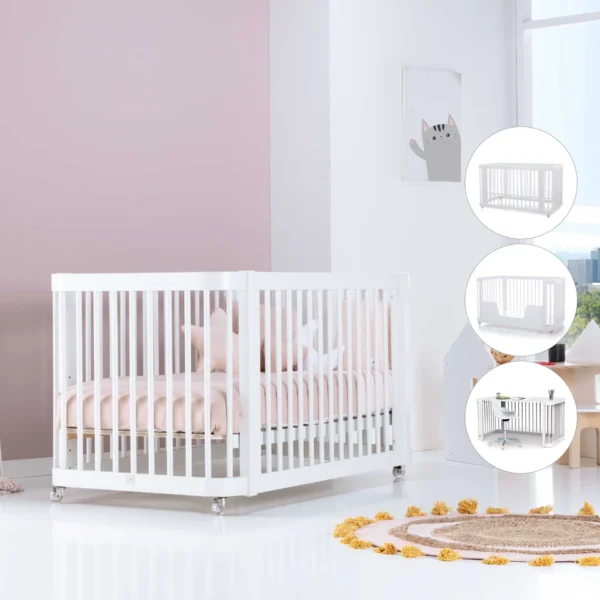 Cuna-cama evolutiva Crea Due Blanca 70x140 cm (3en1)