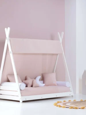 Cama cabaña Montessori Homy Cremarosa 70x140