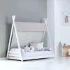 Cama cabaña Montessori blanca Homy XL Taiga 90x200