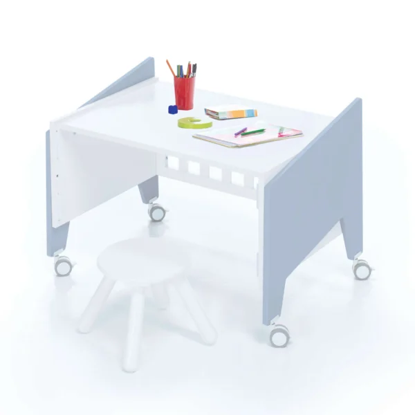 Minicuna de colecho 50x80 Equo blanca/azul (5en1)