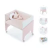 Minicuna de colecho 50x80 Equo blanca/rosa (5en1)