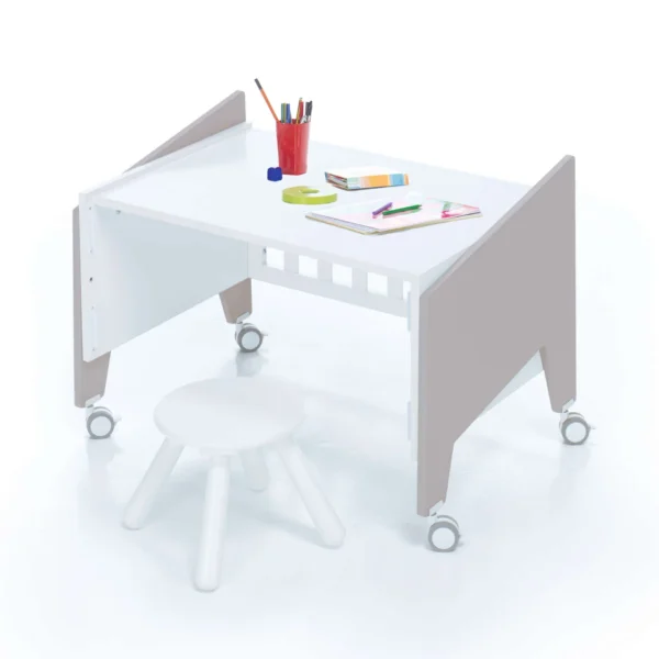 Minicuna de colecho 50x80 Equo blanca/beige (5en1)