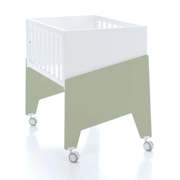 Minicuna de colecho 50x80 Equo blanca/verde-oliva (5en1)